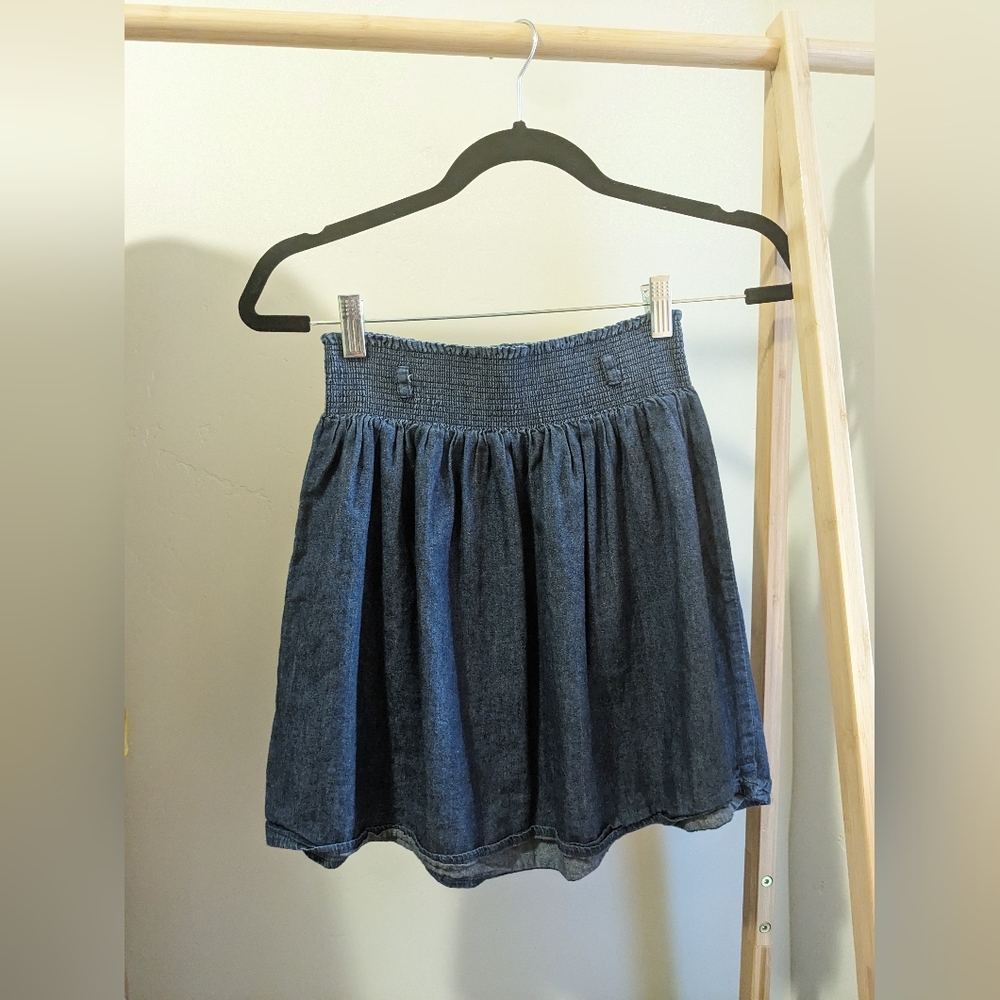 XS Blue Chambray mini skirt